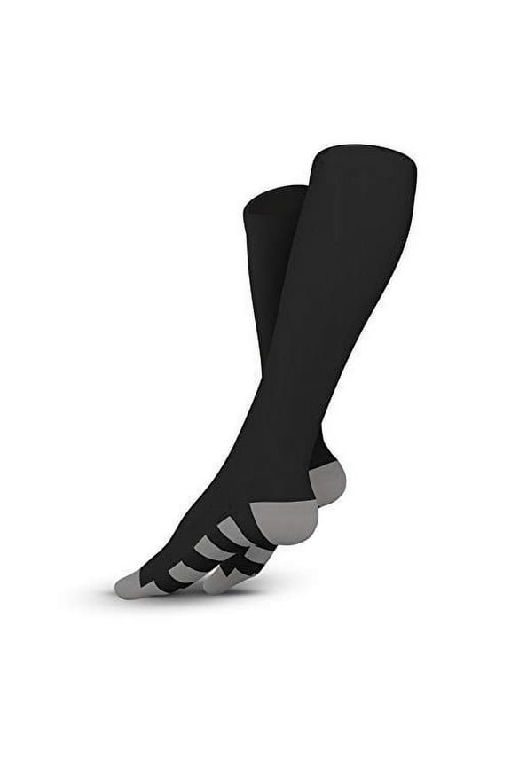 Compression Socks for Women and Men Athletic Running Socks for Nurses Medical Graduated Nursing Compression Socks for Travel Running Sports Socks!(New & Improved Black, L)
