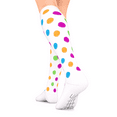 thumbnail image 1 of Go2 Unisex Compression Socks, Polka Dot, 1 Pair, 1 of 5