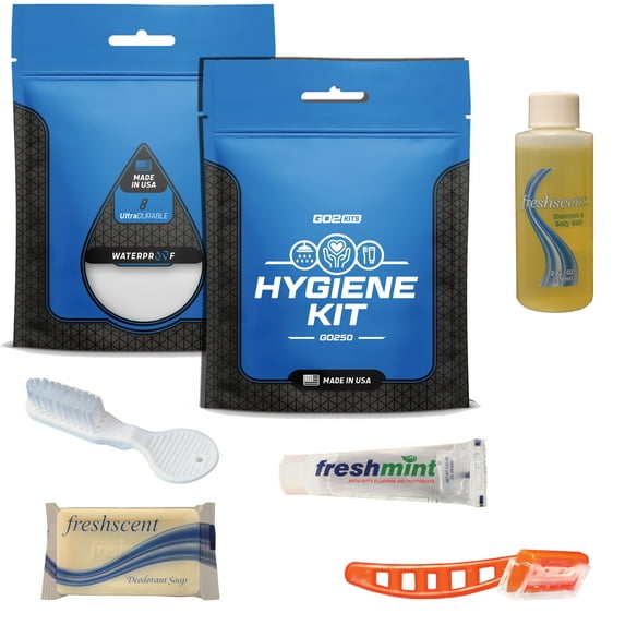 Go2Kits Essential Prison Hygiene Toiletry Kit in Resealable Pouch Suitable for Correctional Facilities (1 Pack)