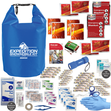 Go2Kits Snowmobile Cold Weather Essential Outdoor Exploration Kit with Emergency Blanket, Warmers & First Aid Tools (1 Pack)