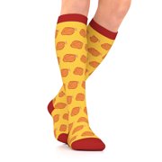 Go2Socks Holiday Compression Socks | Women Men Nurses Runners | 15-20 mmHg Medical Stockings |Athletic Travel Running Socks 1Pair Baked Turkey, M
