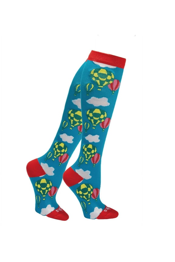 Socks Holiday Compression Socks | Women Men Nurses Runners | 15-20 mmHg Medical Stockings |Athletic Travel Running Socks (Balloons,L)