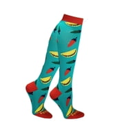 Go2Socks Holiday Compression Socks | Women Men Nurses Runners | 15-20 mmHg Medical Stockings |Athletic Travel Running Socks TacoTime, S