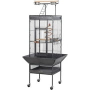 Go2buy Wrought Iron Select Cage Parrot Cockatoo cage Stands, 61-Inch, Black