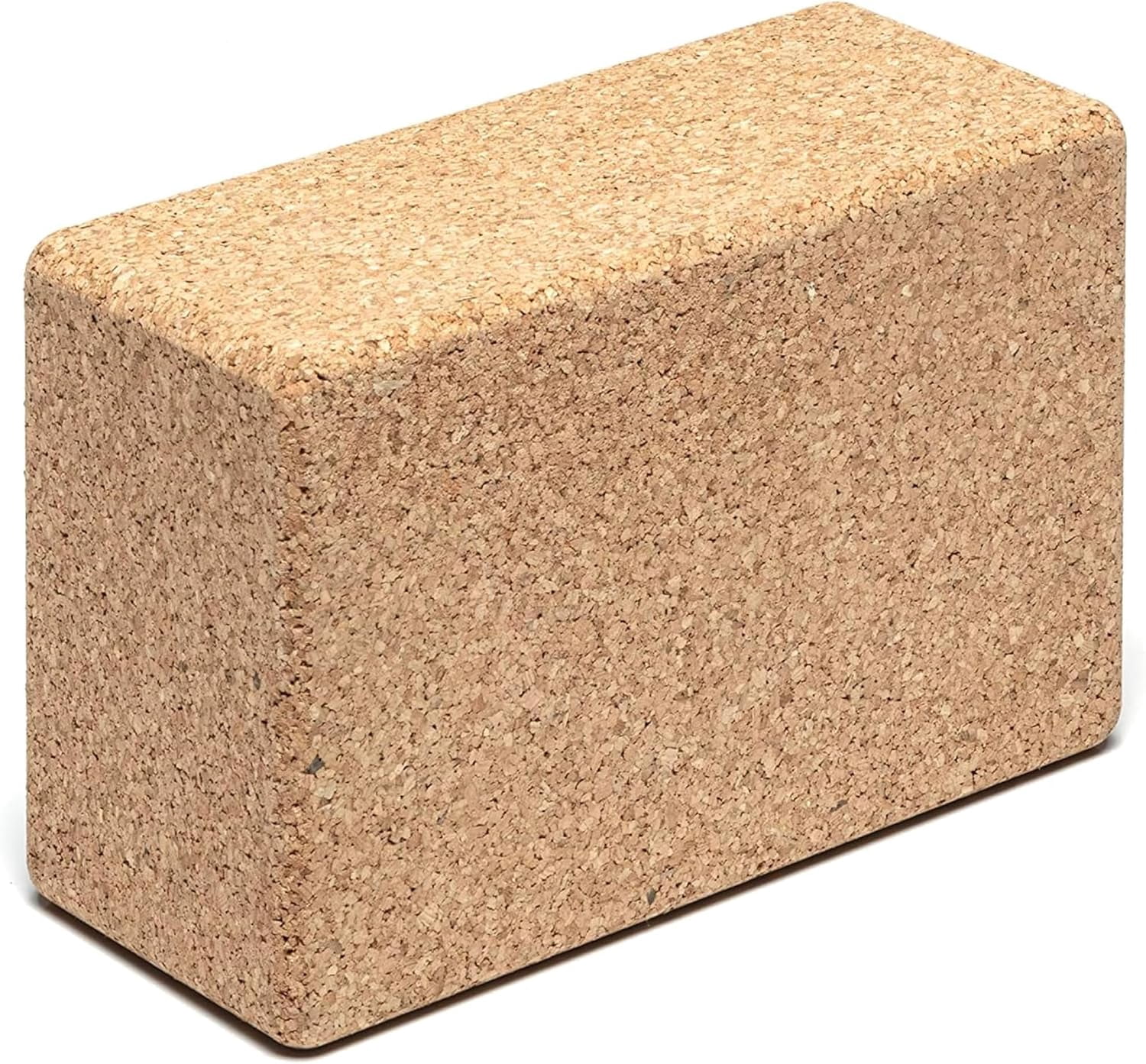 Go4Cork Natural Cork Yoga Block, Non-Slip, Non-Toxic, Lightweight, 9" x 6" x 4"