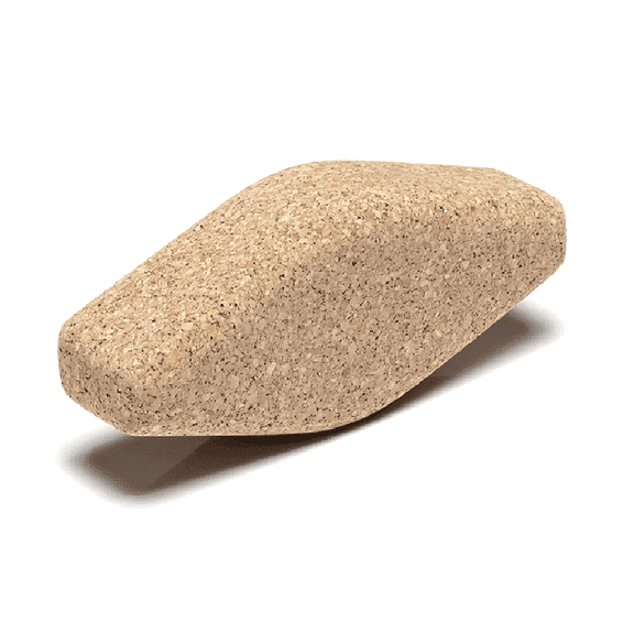 Go4Cork Cork Yoga Egg Block - Oval | 11 x 4 x 3" | Unique Shape for Comfort Grip | Non-Toxic, Alternative To Foam | Odorless, Soft, Non-Slip Wedge | Sustainable & Eco Yogi Gift