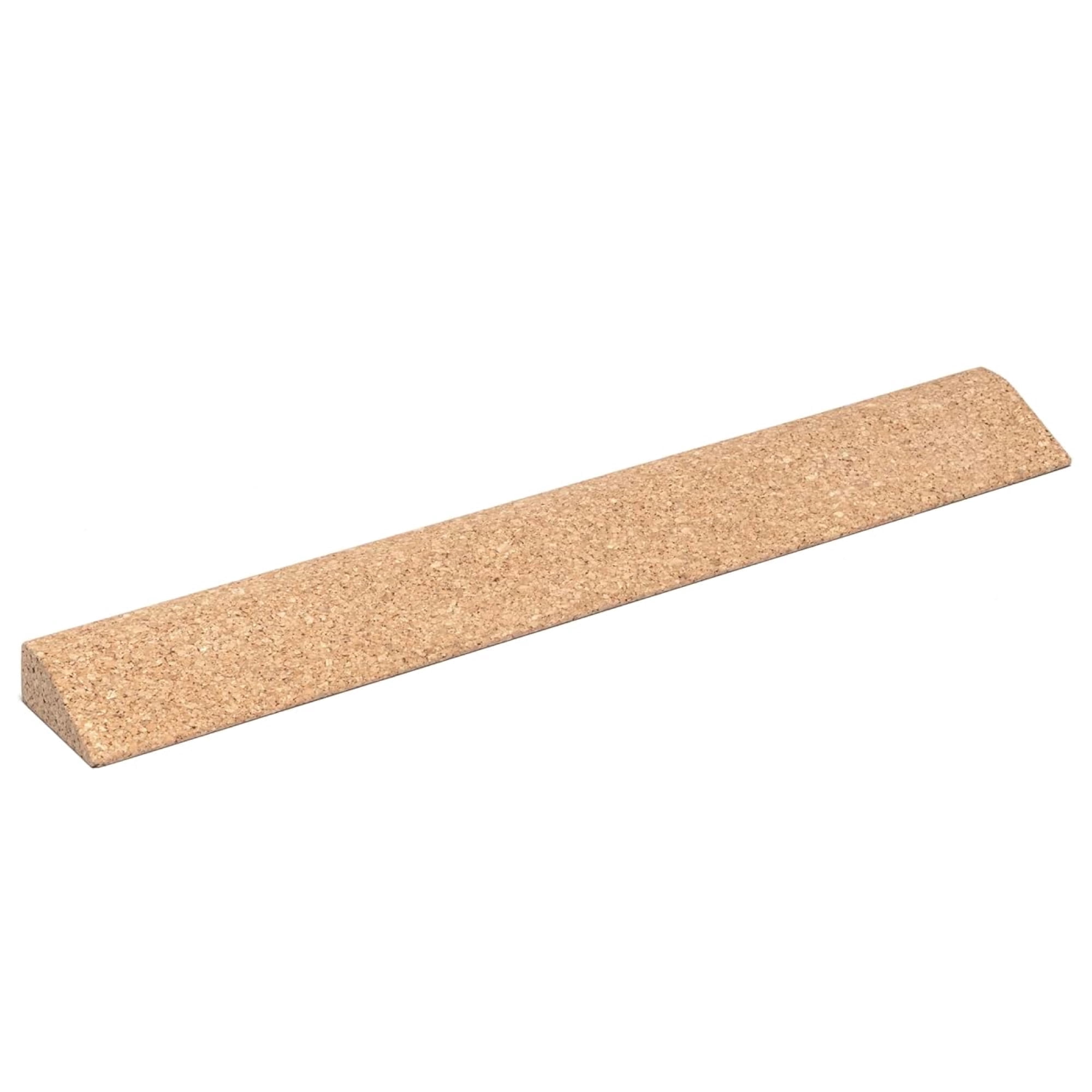 Go4Cork Cork Yoga Wedge | 24" x 4" x 1.4" | Natural Cork Colour | Stability for Yoga, Pilates and Workouts | Non-Slip & Sustainable Cork Wedge