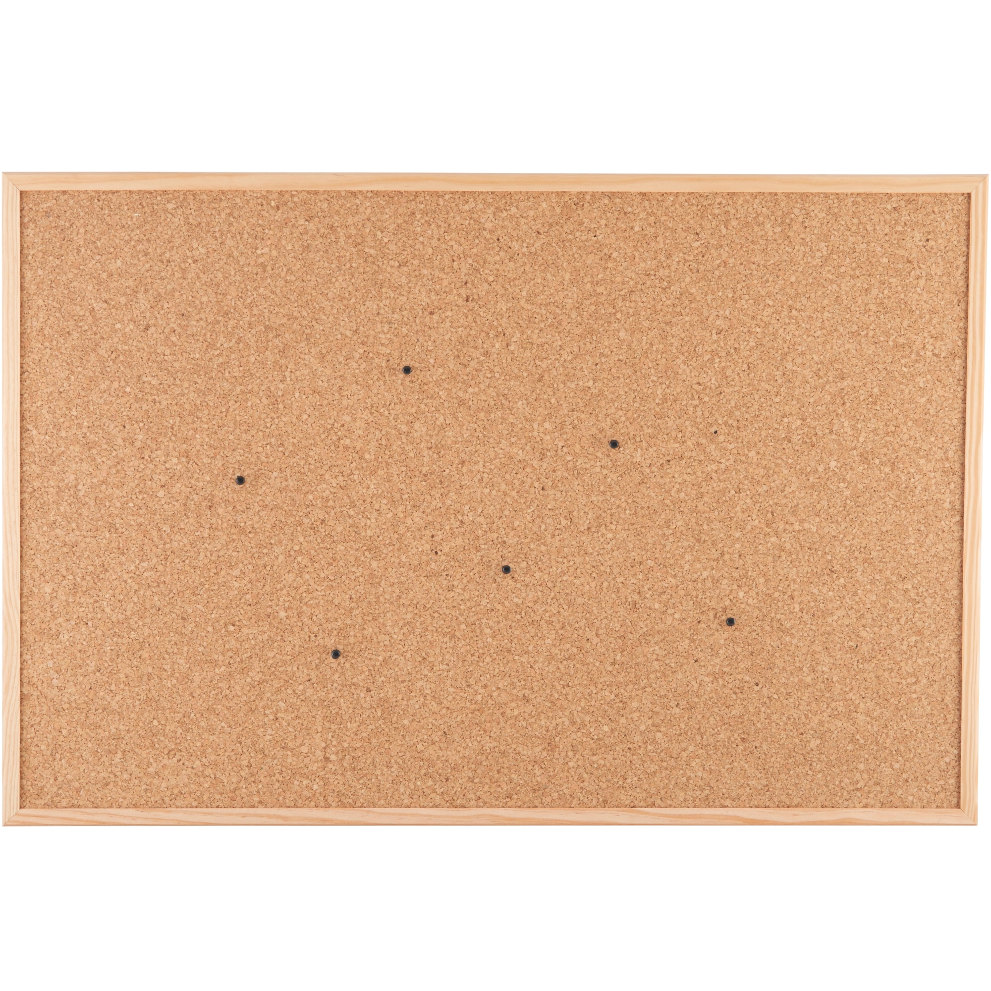 Go4Cork Framed Cork Bulletin Board - 23.6x 15.7 | Premium Double-Sided Pine Frame Eco Cork Memoboard | Office, Home & Classroom Organization Decor | Pushpins & Set Up Accessories Included