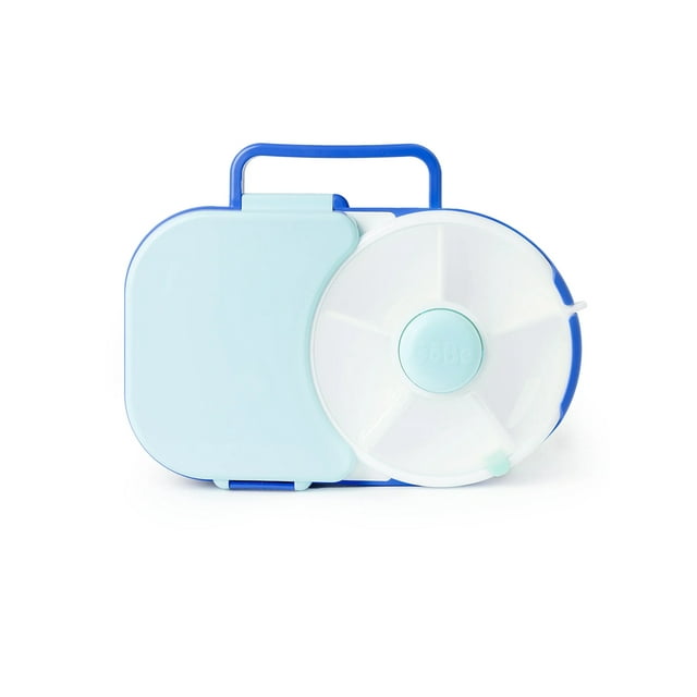 GoBe Kids Bento Style Lunch Box with Snack Spinner Flip - Divided Lunch Container with 6 Compartments, Sandwich Tray and Fruit Storage, For School Lunch and Travel