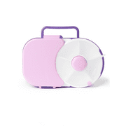 GoBe Kids Bento Style Lunch Box with Snack Spinner Flip - Divided Lunch Container with 6 Compartments, Sandwich Tray and Fruit Storage, For School Lunch and Travel