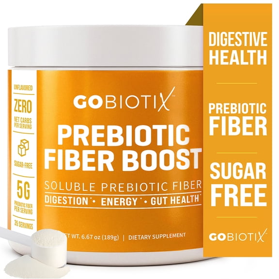 Fiber Boost Powder by GoBiotix | Digestive Regularity | Prebiotic Supplement
