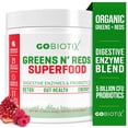 thumbnail image 1 of GoBiotix Super Greens & Reds Organic Super Greens Powder with Probiotics for Digestion, 30 Servings, Reds Flavor, 1 of 9