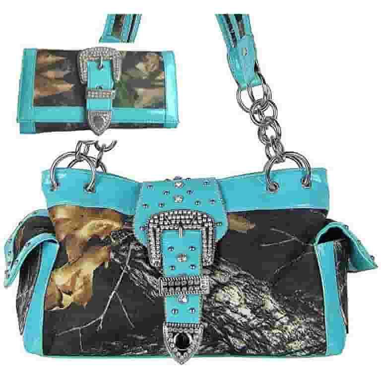 GoCowgirl Western Gun Belt Buckle Purse Camouflage Handbag Camo W