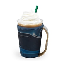 GoCuff Reusable Iced Coffee Insulator Sleeve Neoprene Holder - Turquoise Ocean - Small