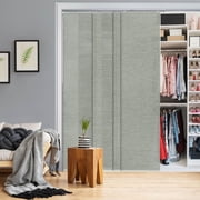 GoDear Design Adjustable Sliding Panel Track Blind 45.8- 86 W x 96 H, Vertical Blinds, Semi-sheer, Moonstone