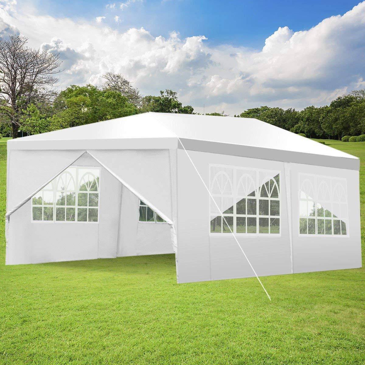 White 10'x20' Heavy Duty Steel Frame Wedding Canopy Tent