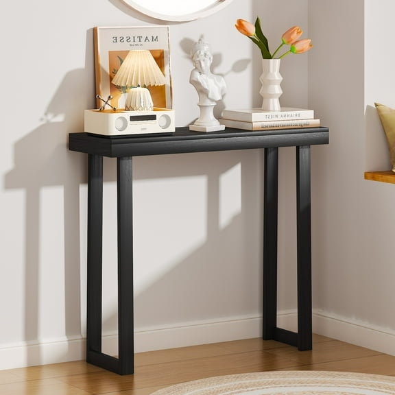 GoDecor 36in Black Console Table, Wood Sofa Table Entryway, Multifunctional Use for Living Room, Hallway, Bedroom, Home, Office