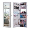 thumbnail image 1 of GoDecor 47" Mirror Jewelry Cabinet Organizer Cosmetic Makeup Storage Wall Mount Holder, 1 of 7