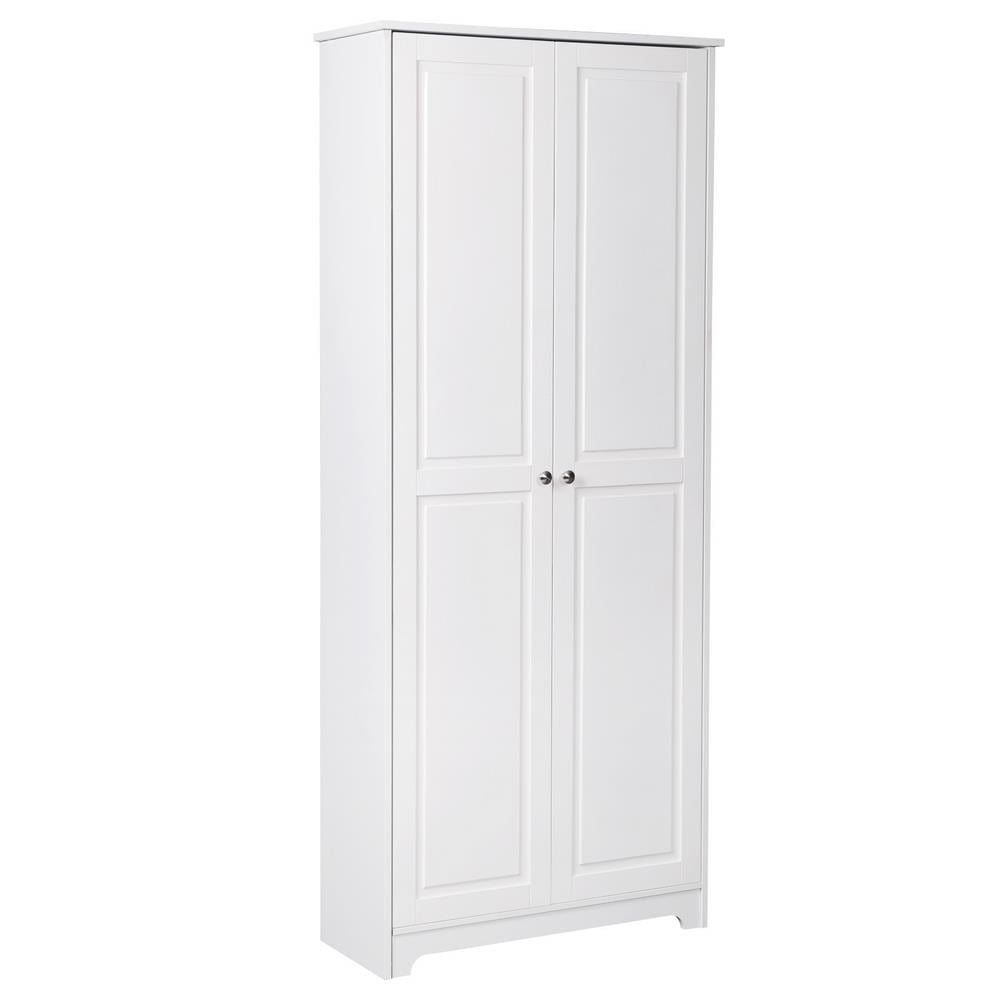 White Double Door Five-Tier Storage Cabinet