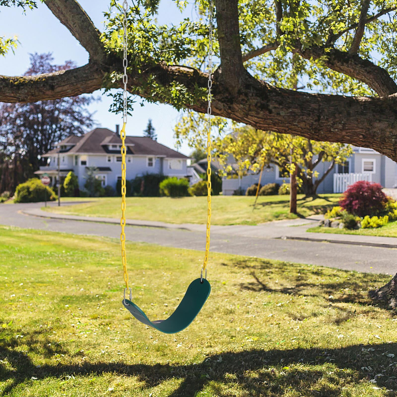 GoDecor 60" Kids Belt Swing with Chain, Green
