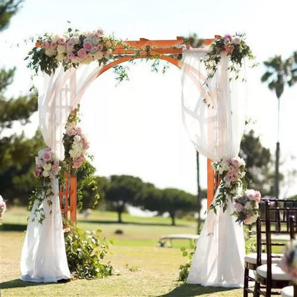 GoDecor 84.65" H Arbor for Wedding Party Archway Teak Color