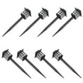 thumbnail image 1 of GoDecor 8PCS LED Design Path Light Solar Powered in Black, 1 of 10