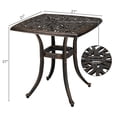 thumbnail image 1 of GoDecor Cast Aluminum Bistro Table for Garden Patio Lawn Backyard, Bronze, 1 of 7