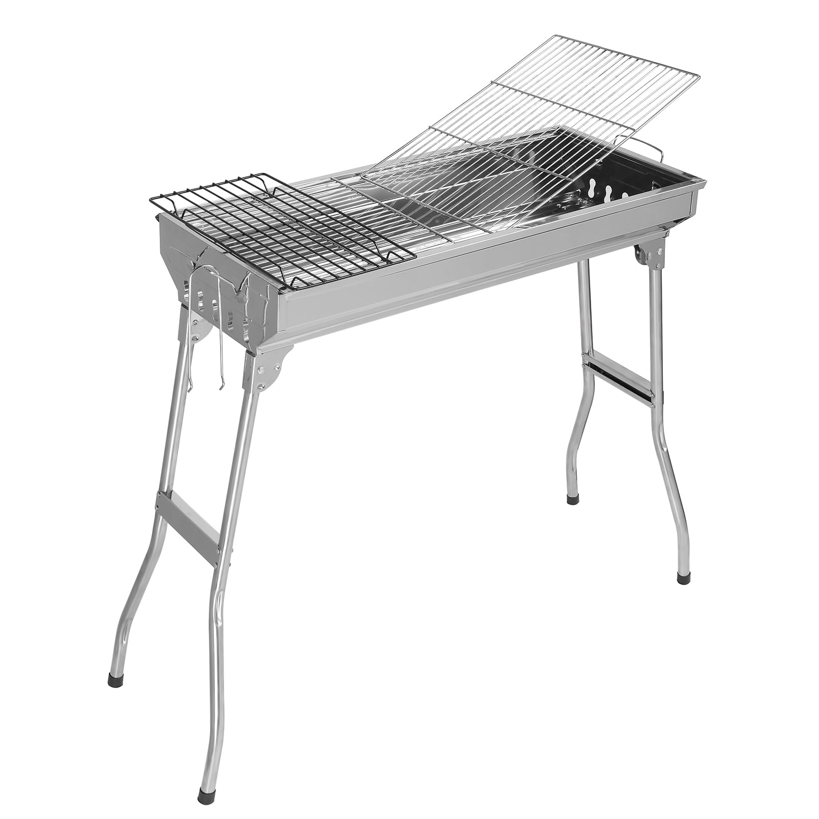 GoDecor Foldable BBQ Charcoal Grill Stainless Steel Portable Camping