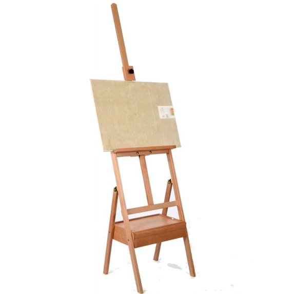 GoDecor H-Frame Studio Easel, Wood Easel Stand, with Art Supply Storage ...