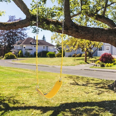 GoDecor Kids Belt Swing with Chain, Seating Capacity 660lbs, Yellow