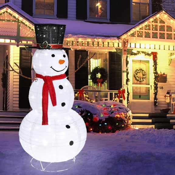 GoDecor LED Lighted Snowman Outside Christmas Decorations for Yard, Lawn, Garden