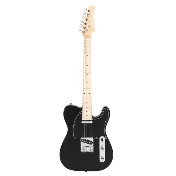 GoDecor Maple Fingerboard Electric Guitar with Guitar Bag for Beginners, Black