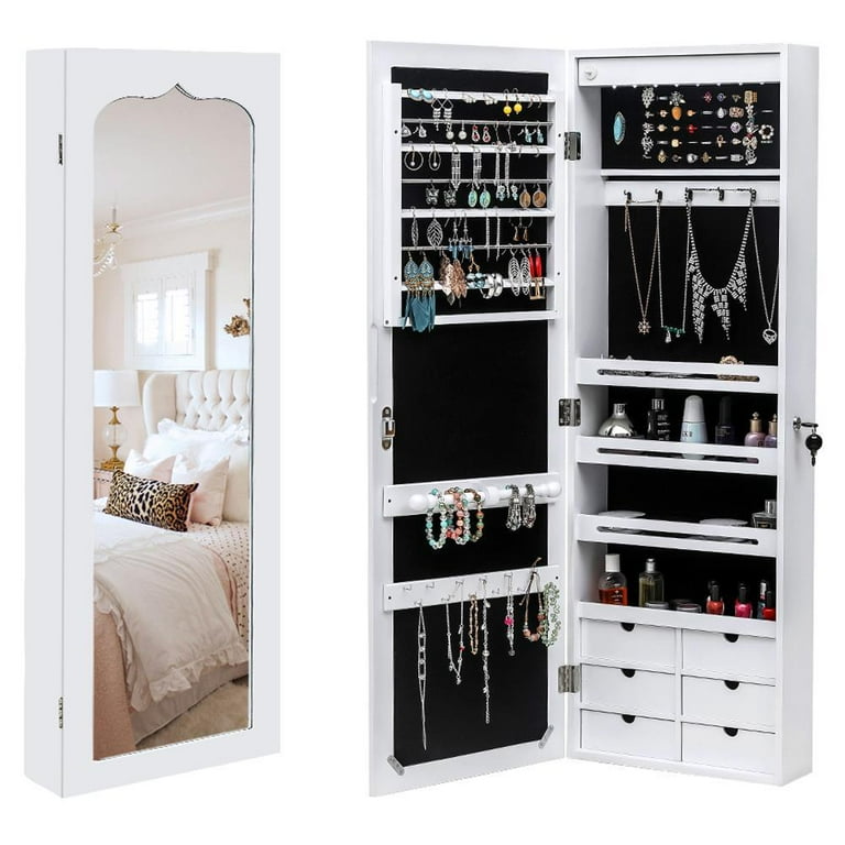 Wall mounted outlet jewellery cabinet