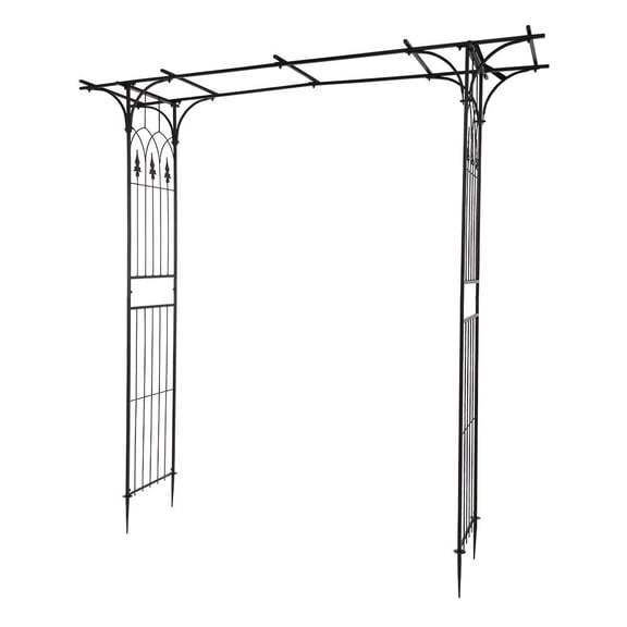 GoDecor Powder Coated Iron Garden Arch Arbor (6.8-ft.) Ideal for Climbing Vines and Plants