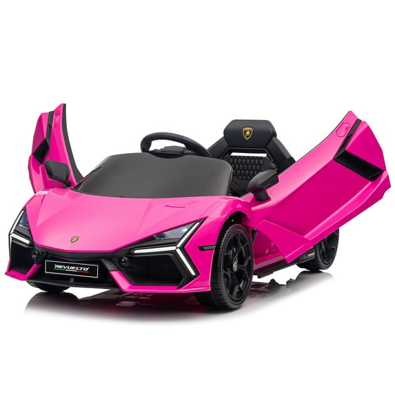 GoDecor Powered Electric Ride on Car with Remote Control, 3 Speeds, Music Player, Pink