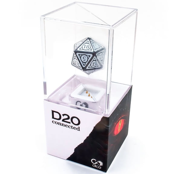 GoDice: D20 - Smart Polyhedral RPG Dice, Light-Up, Connect to Roll20, Foundry & Discord for Real-Time Rolls & Instant Calculations, Tabletop Accessory