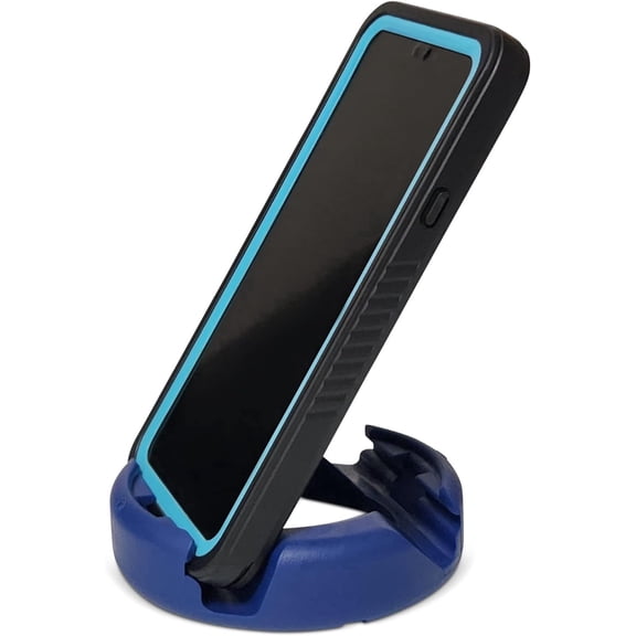 GoDonut Plus+ - Smartphone and Tablet Stand - Compatible with Lager Cases with Charging Port Access - For use at work, at home, travel and on-the-go (Blue)