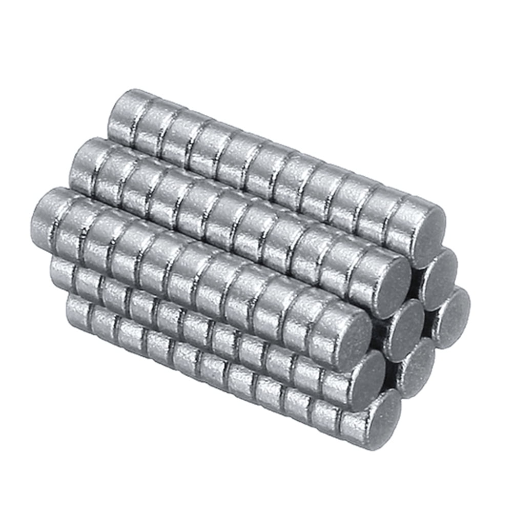 GoFJ 100Pcs Multipurpose 2x1mm N50 Strong Cylinder Block Rare Earth Neodymium