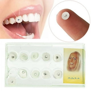 10Pcs 2mm Tooth Set with Diamonds, White Crystal India