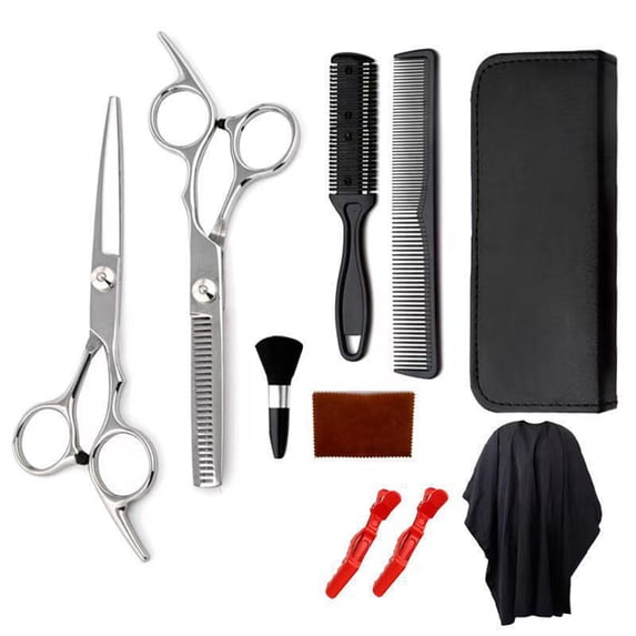 Hevirgo 10Pcs/Set Hair Scissor Wear-Resistant Professional Anti-deformed Hair Shaver Cutting Machine Clipper for Barber Shop