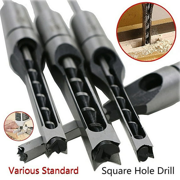 GoFJ 6/6.4/8/10/12.7mm HSS Square Hole Drill Bit Mortising Chisels Woodworking Tool