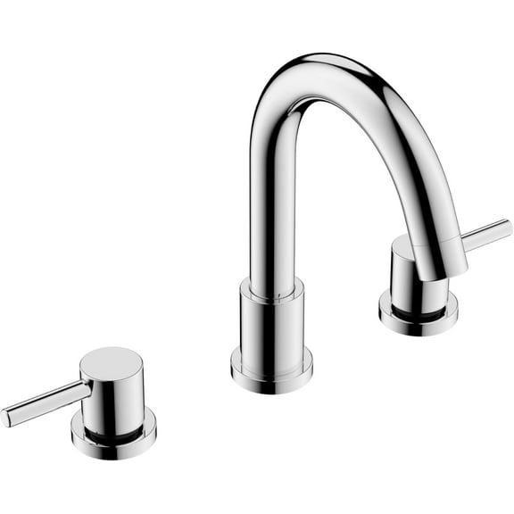 GoFashion Bathroom Faucets for Sink 3 Hole, 2 Handle, 360° Swivel Spout, Stainless Steel Faucet with Pop-Up Drain and Supply Lines
