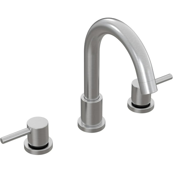 GoFashion Bathroom Faucets for Sink 3 Hole, 2 Handle, 360° Swivel Spout, Stainless Steel Faucet with Pop-Up Drain and Supply Lines