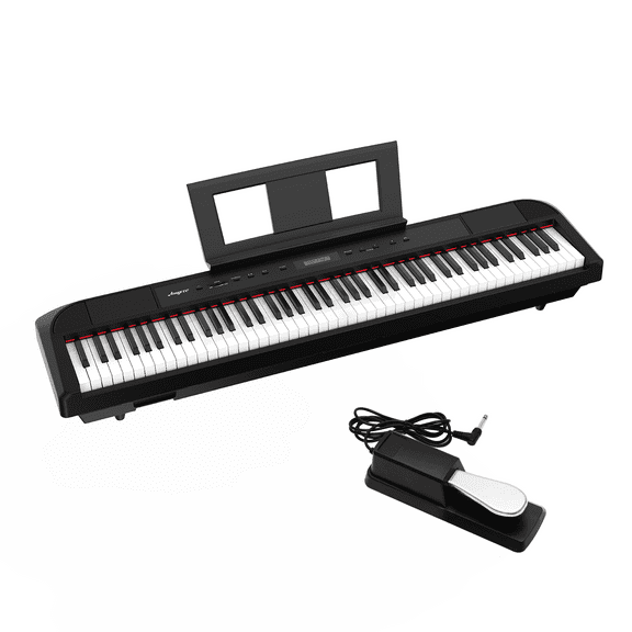 GoFashion Digital Piano, Full Size 88 Key Hammer Keyborad Piano,Electric Keyboard Piano for Beginner/Adults with Sustain Pedal,Power Supply,And Built in Speakers (Without Stand)