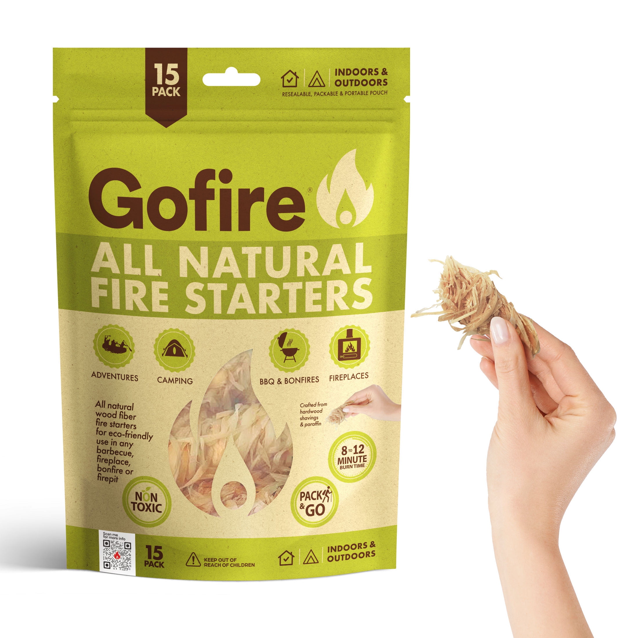 GoFire 15 Pack All Natural Fire Starters