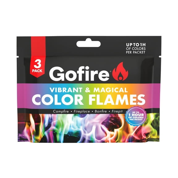 GoFire Northern Lights Color Flames 3 Pack, for Campfires and Fireplaces