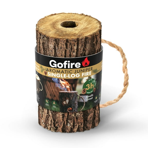 Gofire Single Log: Self-Contained, Easy-to-Light for Pits, Camping, with All-Purpose Starter