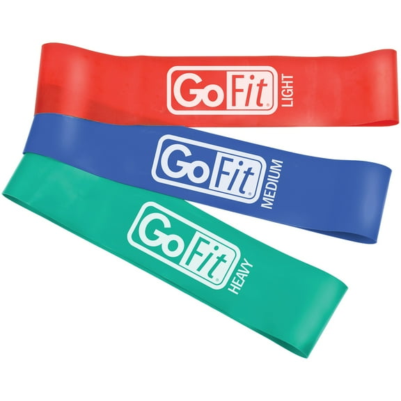 GoFit 3-Piece Power Loops Set with Flip Chart, GF-PLP