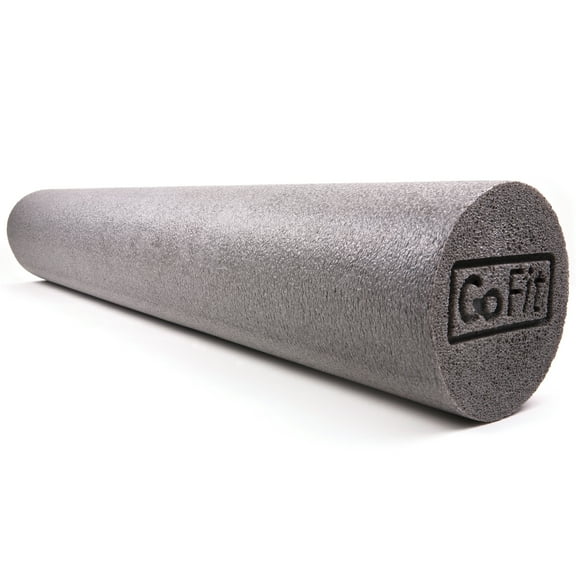 GoFit 36-Inch Foam Roller for Muscle Massage and Recovery, Gray, 6" Diameter
