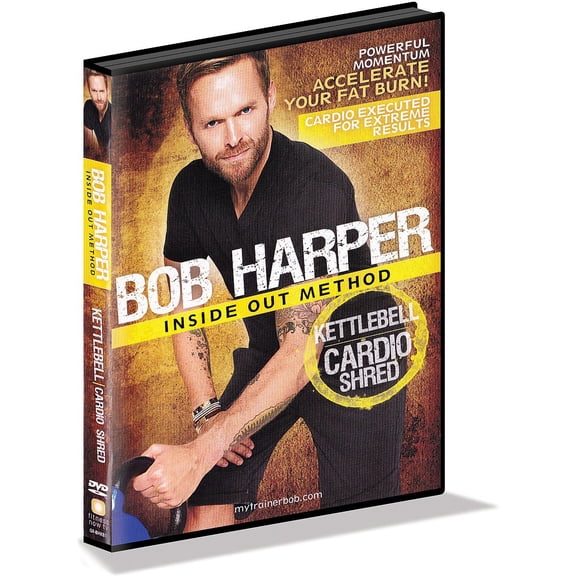 GoFit Bob Harper Inside Out Method KettleBell Cardio Shred Workout DVD, Cardio Fitness, Maximum Fat Burn, by GoFit